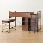 システムベッドデスク(デニッシュ25N デスクライト付きMBR/BK) 26枚目画像