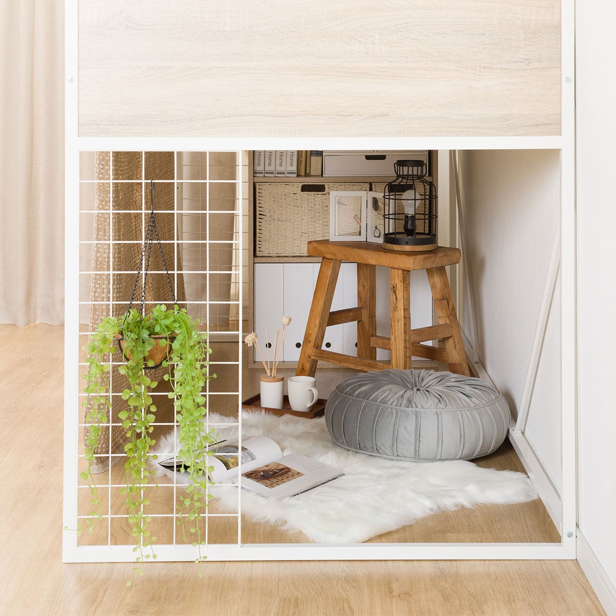 システムベッド + マットレスセット デスクライト付き (デニッシュ25N