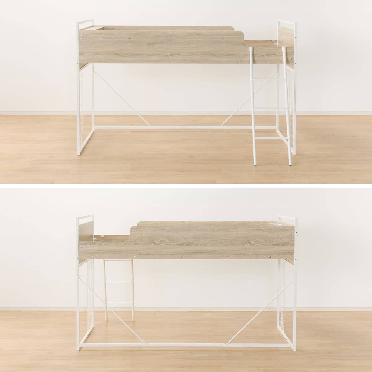 システムベッド + マットレスセット デスクライト付き (デニッシュ25N