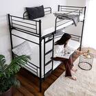 連結できる二段パイプベッド (BK) 4枚目画像