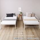 連結できる二段パイプベッド (BK) 6枚目画像