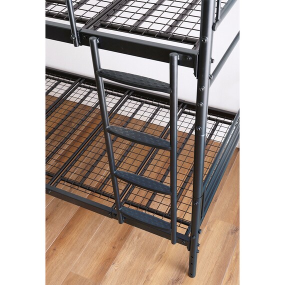 連結できる二段パイプベッド (BK) 12枚目画像