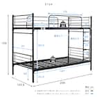 連結できる二段パイプベッド (BK) 13枚目画像