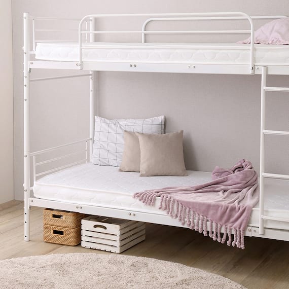 連結できる二段パイプベッド (WH) 3枚目画像