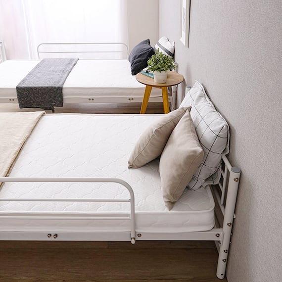 連結できる二段パイプベッド (WH) 7枚目画像