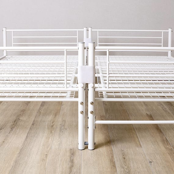 連結できる二段パイプベッド (WH) 11枚目画像