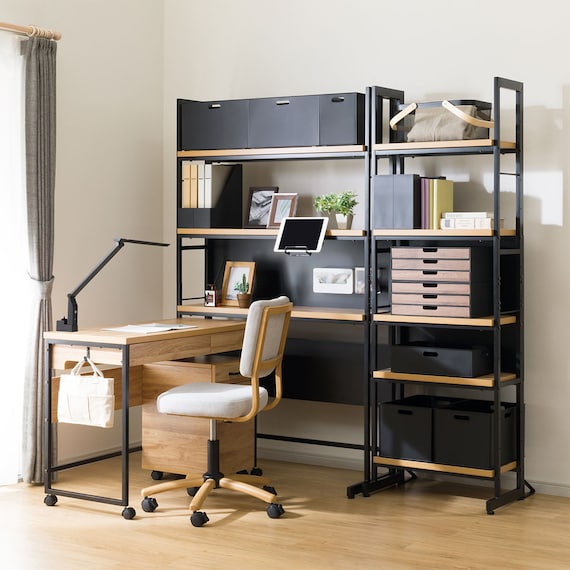 シェルフデスク追加シェルフセット(JH01 LBR) 1枚目画像