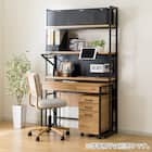 シェルフデスク追加シェルフセット(JH01 LBR) 10枚目画像