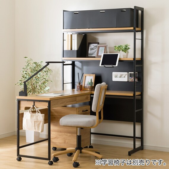 シェルフデスク追加シェルフセット(JH01 LBR） 12枚目画像