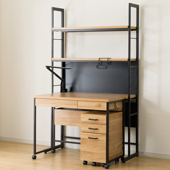 シェルフデスク追加シェルフセット(JH01 LBR） 14枚目画像