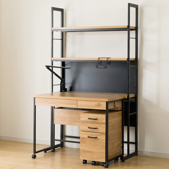 シェルフデスク追加シェルフセット(JH01 LBR) 14枚目画像