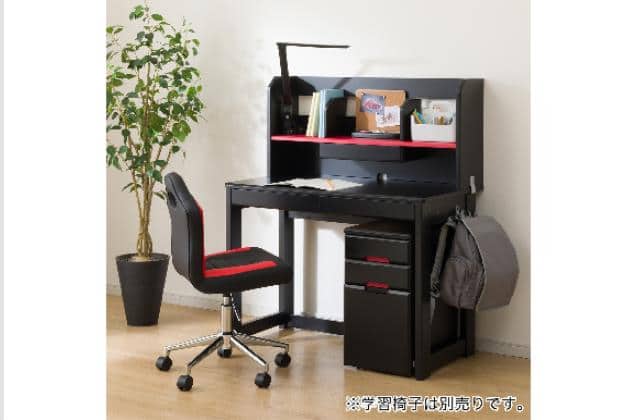 【現地引き取り限定】　ニトリ　デスクセット　ブラック　レッド　配色 ｽﾀﾝﾀﾞｰﾄﾞﾃﾞｽｸ WC01 BK/RE | ニトリネット【公式】 家具・インテリア通販