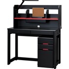 スタンダードデスク(WC01 ブラック色ライト付きBK/RE) 1枚目画像