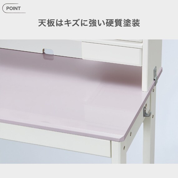 スタンダードデスク(WR01 ホワイト色ライト付きPU/WH) 3枚目画像