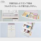 スタンダードデスク(WR01 ホワイト色ライト付きPU/WH) 4枚目画像