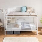 セミシングルショート スチール製二段ベッド (CNR WH) 1枚目画像