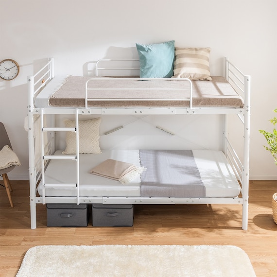 セミシングルショート スチール製二段ベッド (CNR WH) 1枚目画像