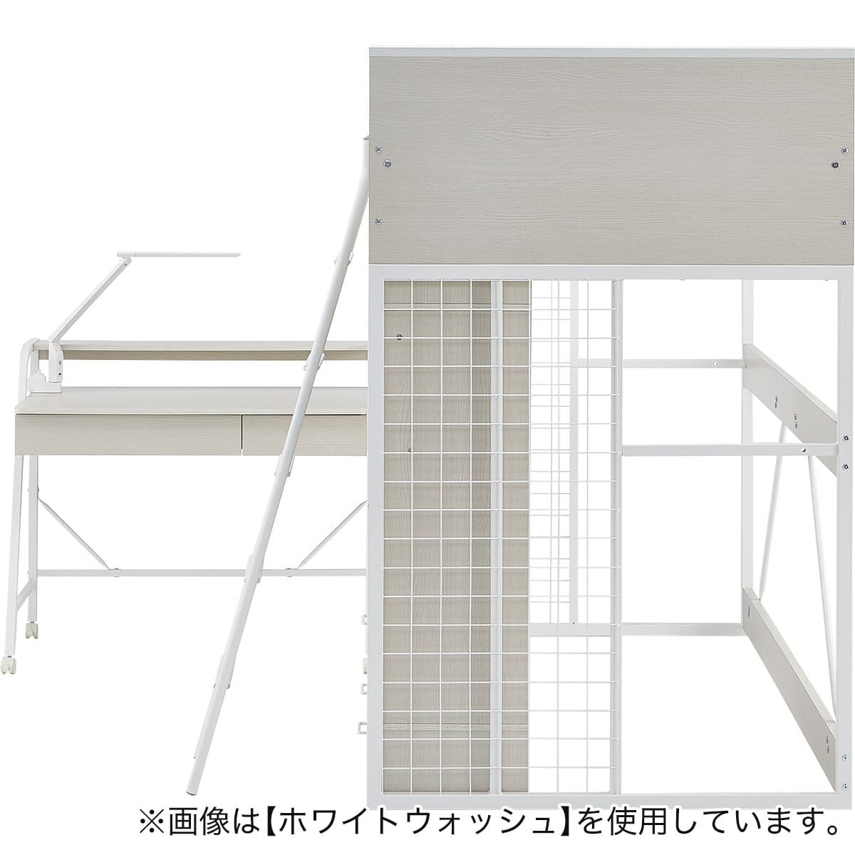 システムベッド ハイタイプ + マットレスセット (デニッシュ01 GW