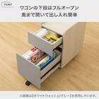 スタンダードデスク ワゴン付き (RH01 WW/GY) 5枚目画像