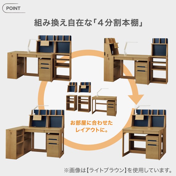 くみあわせデスク(DL03 WW/PU) 3枚目画像