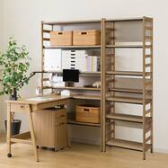 シェルフデスク ワゴン付きセット(LH01)