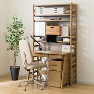 シェルフデスク ワゴン付き (LH01)