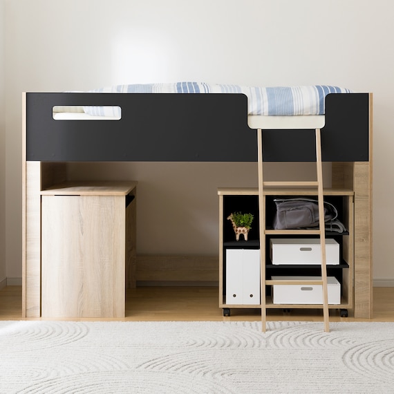 システムベッドデスク(KK01 ミドルタイプ BK/LSO) 9枚目画像