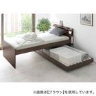 収納式ツインベッド (棚・コンセント・照明付 GY) 7枚目画像