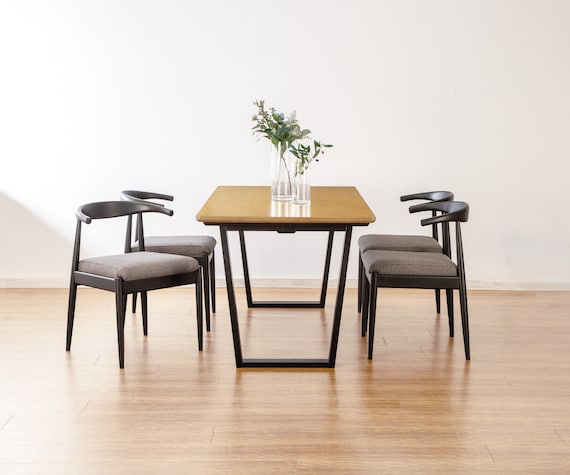 布団レスヒーターダイニングこたつ(HK02 150 台形脚(トラペゾイド脚)/LBR) 10枚目画像