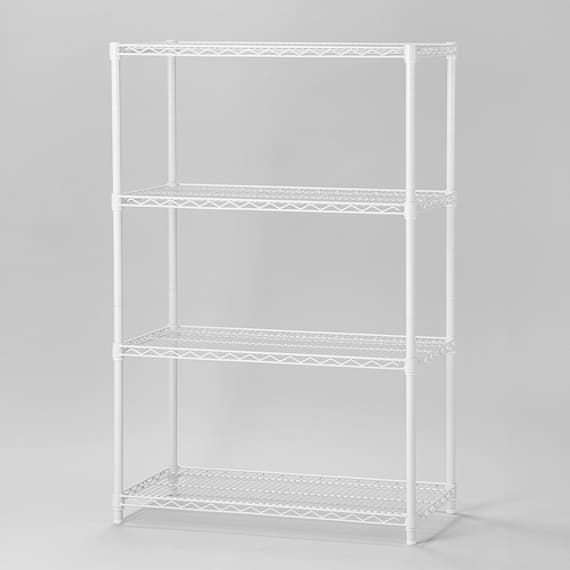 スチールラック(KJ25 幅90cm 4段 ホワイト) 1枚目画像