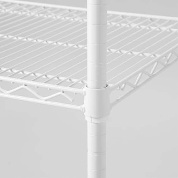 スチールラック(KJ25 幅90cm 4段 ホワイト) 5枚目画像