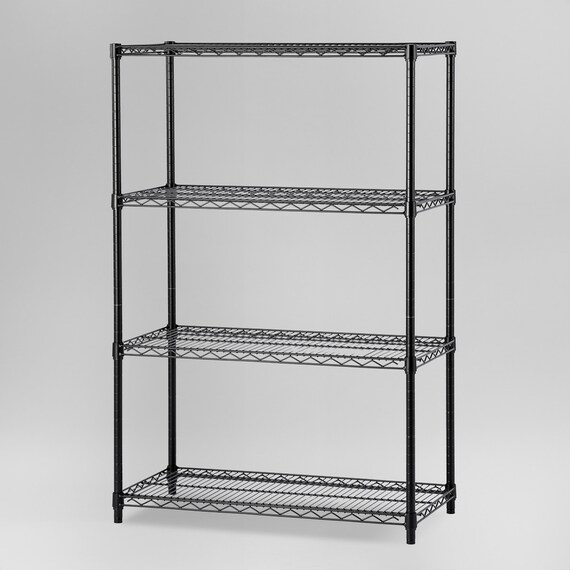 スチールラック(KJ25 幅90cm 4段 ブラック) 1枚目画像