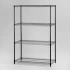 スチールラック(KJ25 幅90cm 4段 ブラック) 1枚目画像