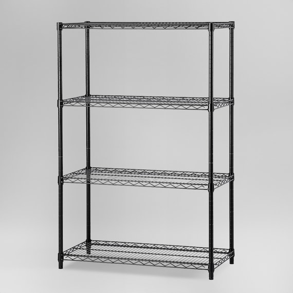 スチールラック(KJ25 幅90cm 4段 ブラック) 1枚目画像