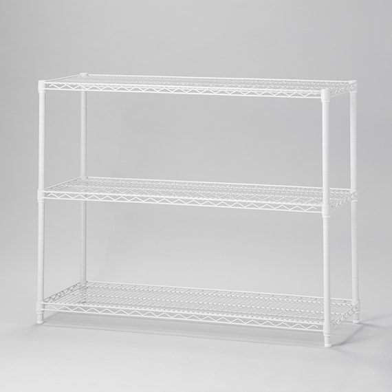 スチールラック(KJ25 幅120cm 3段 ホワイト) 1枚目画像