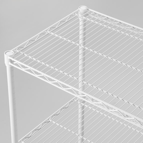 スチールラック(KJ25 幅120cm 3段 ホワイト) 4枚目画像