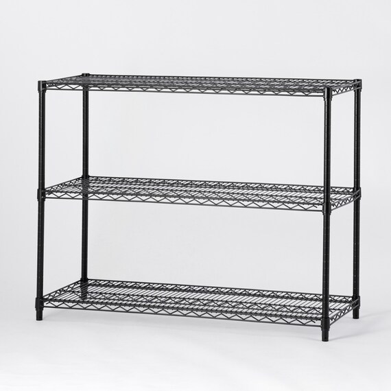 スチールラック(KJ25 幅120cm 3段 ブラック) 1枚目画像