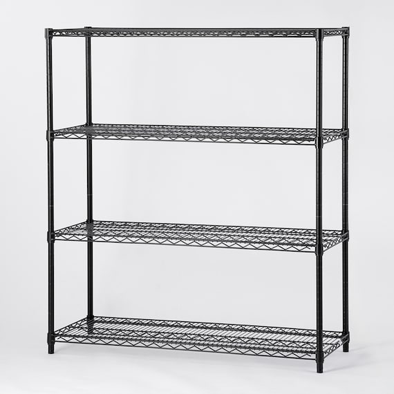 スチールラック(KJ25 幅120cm 4段 ブラック) 1枚目画像