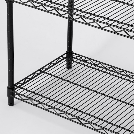 スチールラック(KJ25 幅120cm 4段 ブラック) 4枚目画像