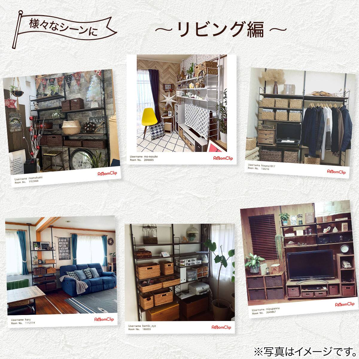 幅160cmセット 【幅80+80/ワードローブ/棚板8枚】突っ張り壁面収納N