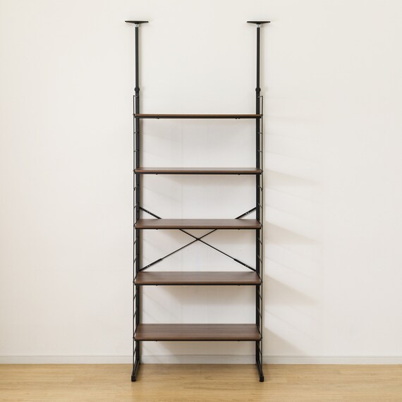 突っ張り壁面収納 Nポルダディープ2 (幅80cm NP01ミドルブラウン) 8枚目画像