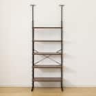 突っ張り壁面収納 Nポルダディープ2 (幅80cm NP01ミドルブラウン) 8枚目画像