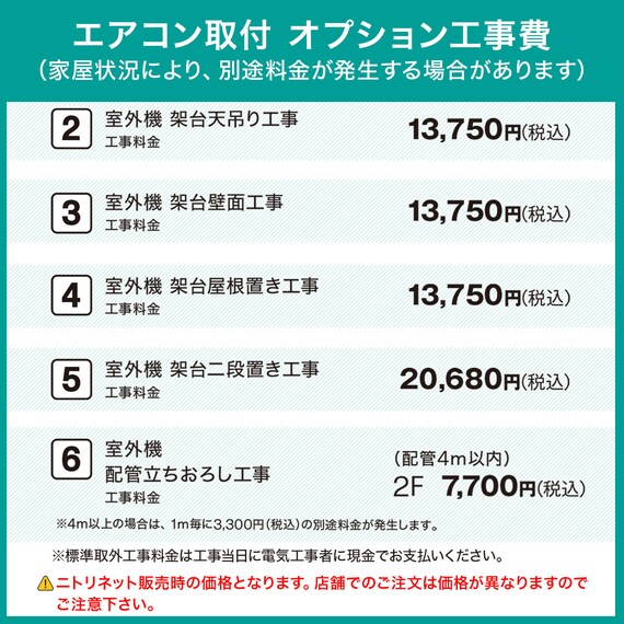 エアコン 14畳用 (NH-40H2)(標準取付工事有り・10年延長保証付き・リサイクル回収有り）北海道用 10枚目画像
