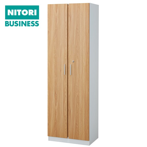 木製キャビネット(5段 MGN フル扉タイプ WH/OAK) 1枚目画像