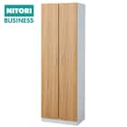 木製キャビネット(5段 MGN フル扉タイプ WH/OAK) 1枚目画像