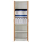 木製キャビネット(5段 MGN フル扉タイプ WH/OAK) 5枚目画像