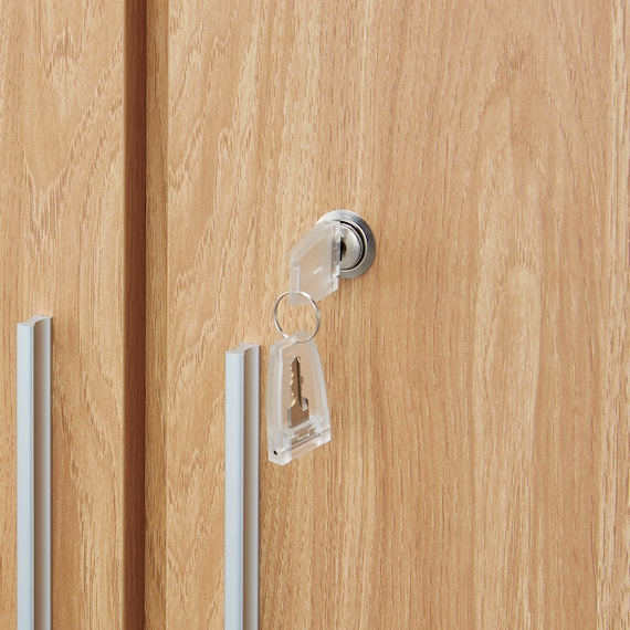 木製キャビネット(5段 MGN フル扉タイプ WH/OAK) 10枚目画像