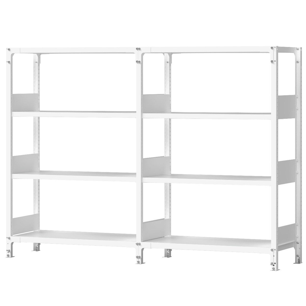 2連スチール書架(天地4段 RKU 1350-450 WH) | ニトリネット【公式