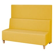 合皮パネルソファ(スクエア1600 側パネルなし D-12)