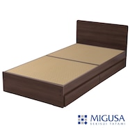 畳シングルベッド(TM366 WN 引出し付き MIGUSA)